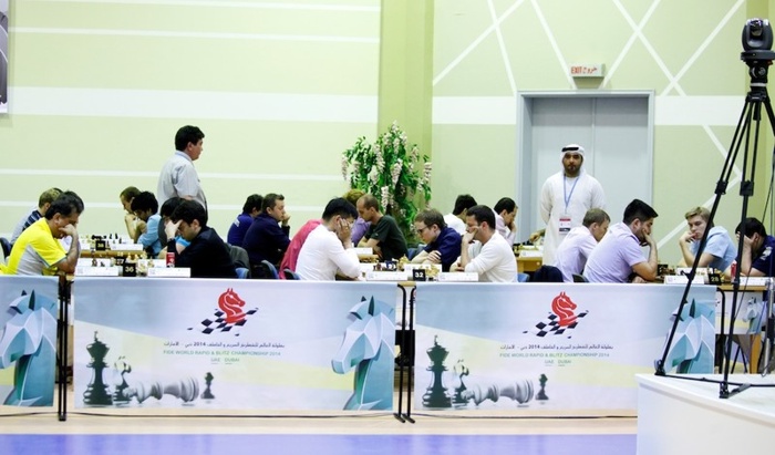 Judit Polgar (2685) vs Fabiano Caruana (2791) - FIDE World Blitz 2014 -  Dubai UAE 